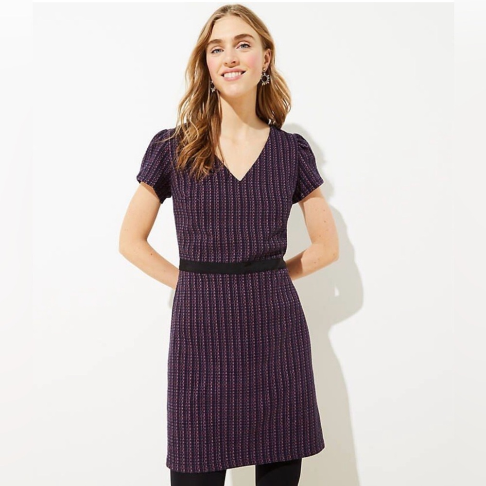 LOFT Boucle Flare Dress